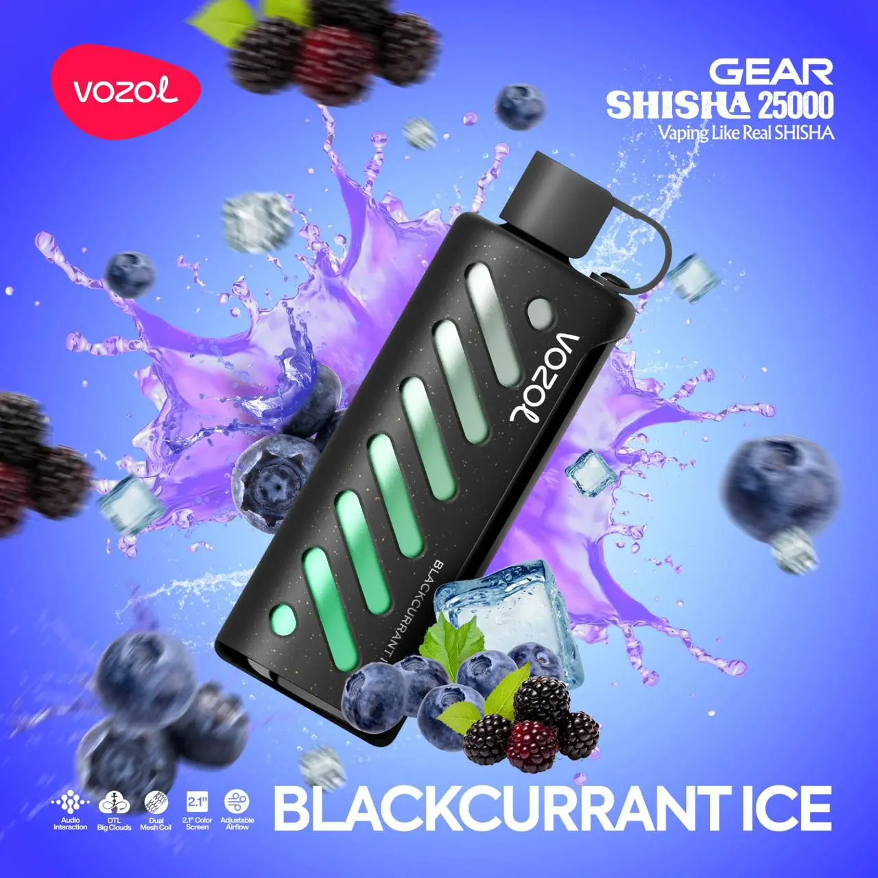 Gear Shisha 25000 Blackcurrant Ice