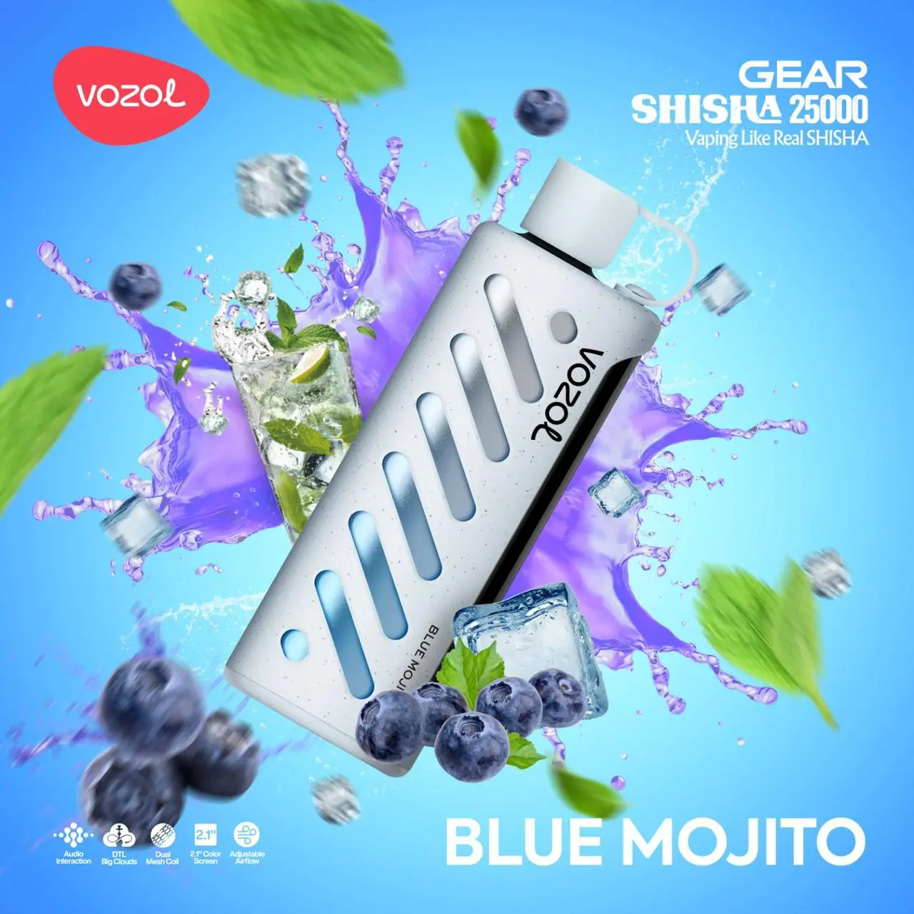 Gear Shisha 25000 Blue Mojito