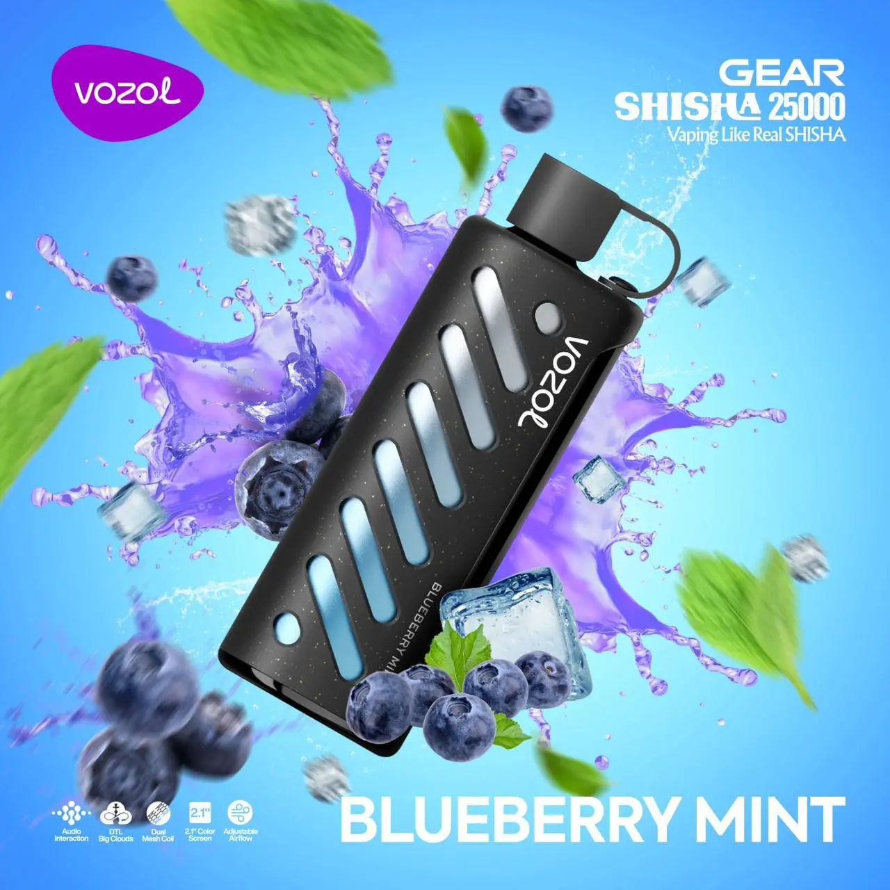 Gear Shisha 25000 Blueberry Mint