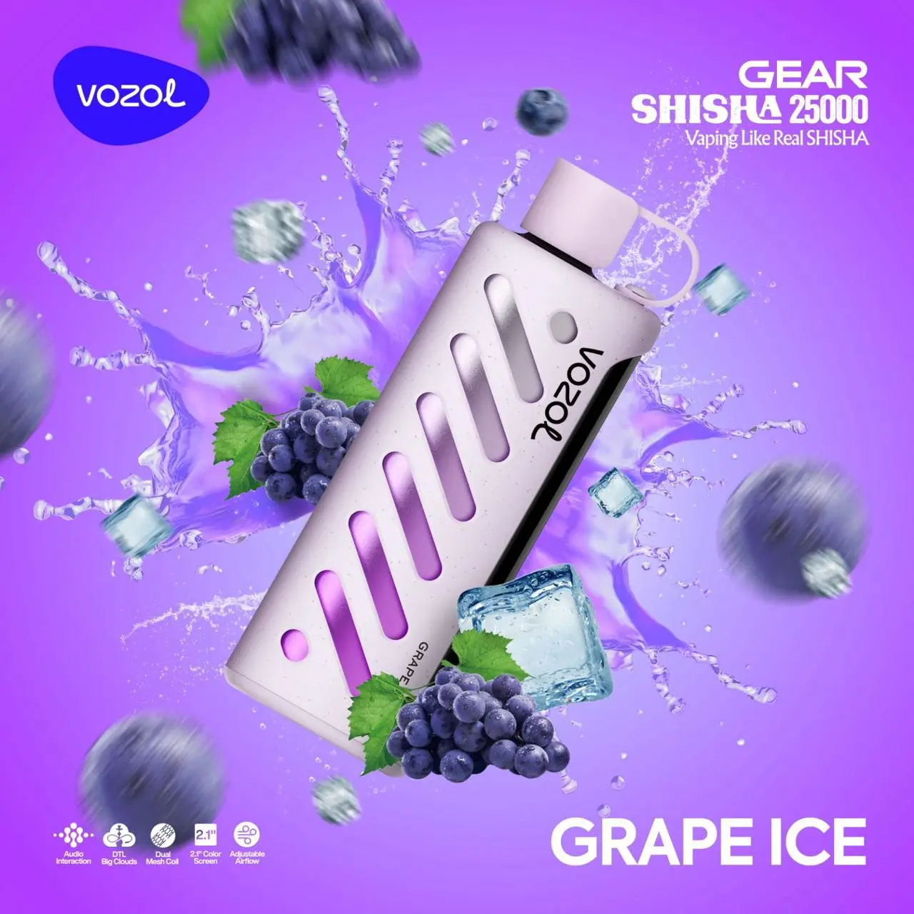 Gear Shisha 25000 Grape Ice
