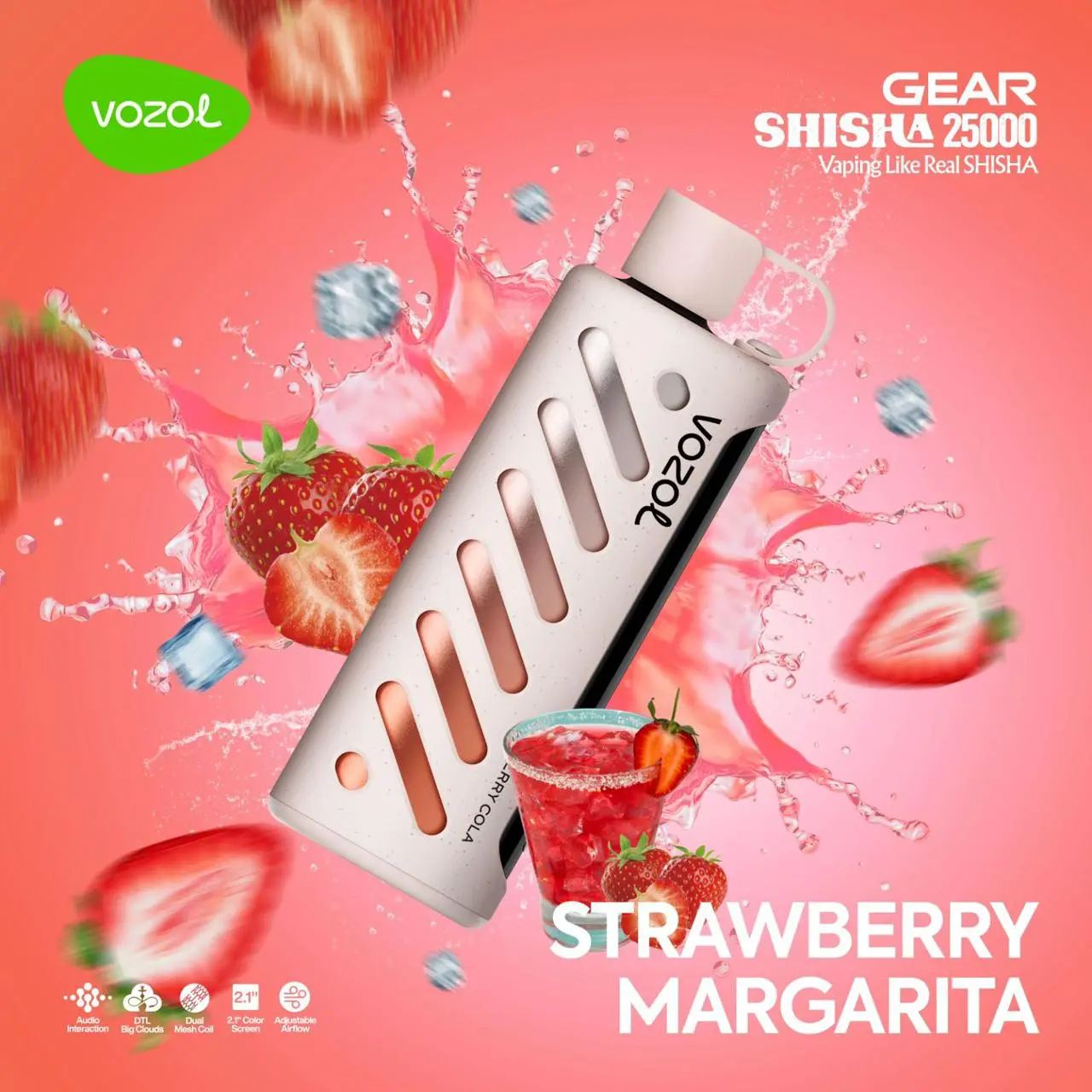 Gear Shisha 25000 Strawberry Margarita